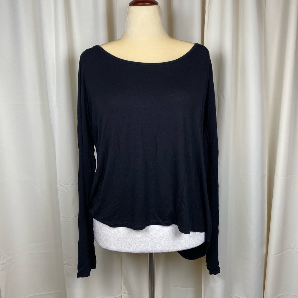 Zyia Black Long Sleeve Yoga Top